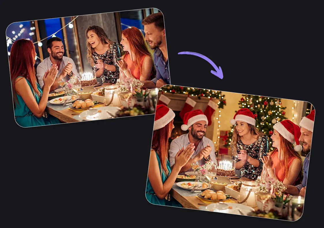 Add Santa Hat to Photo Demo