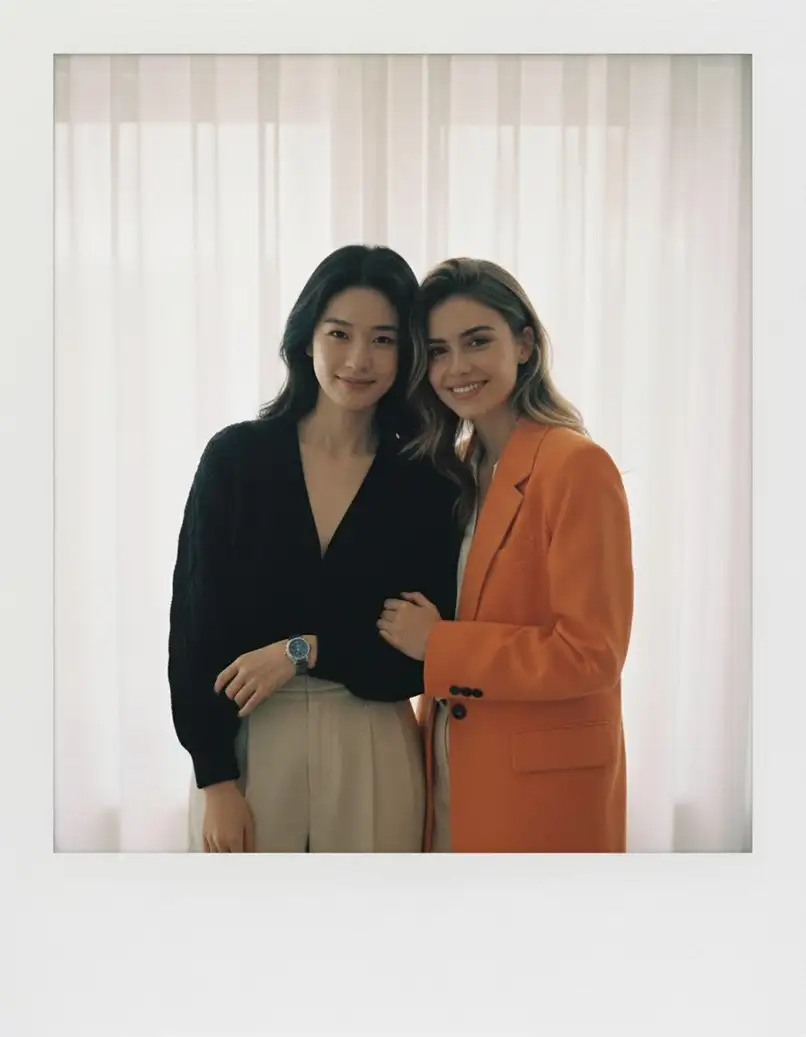 Posing Together Polaroid