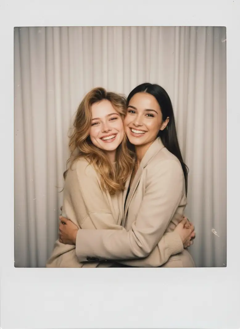 Hugging or Laughing Polaroid
