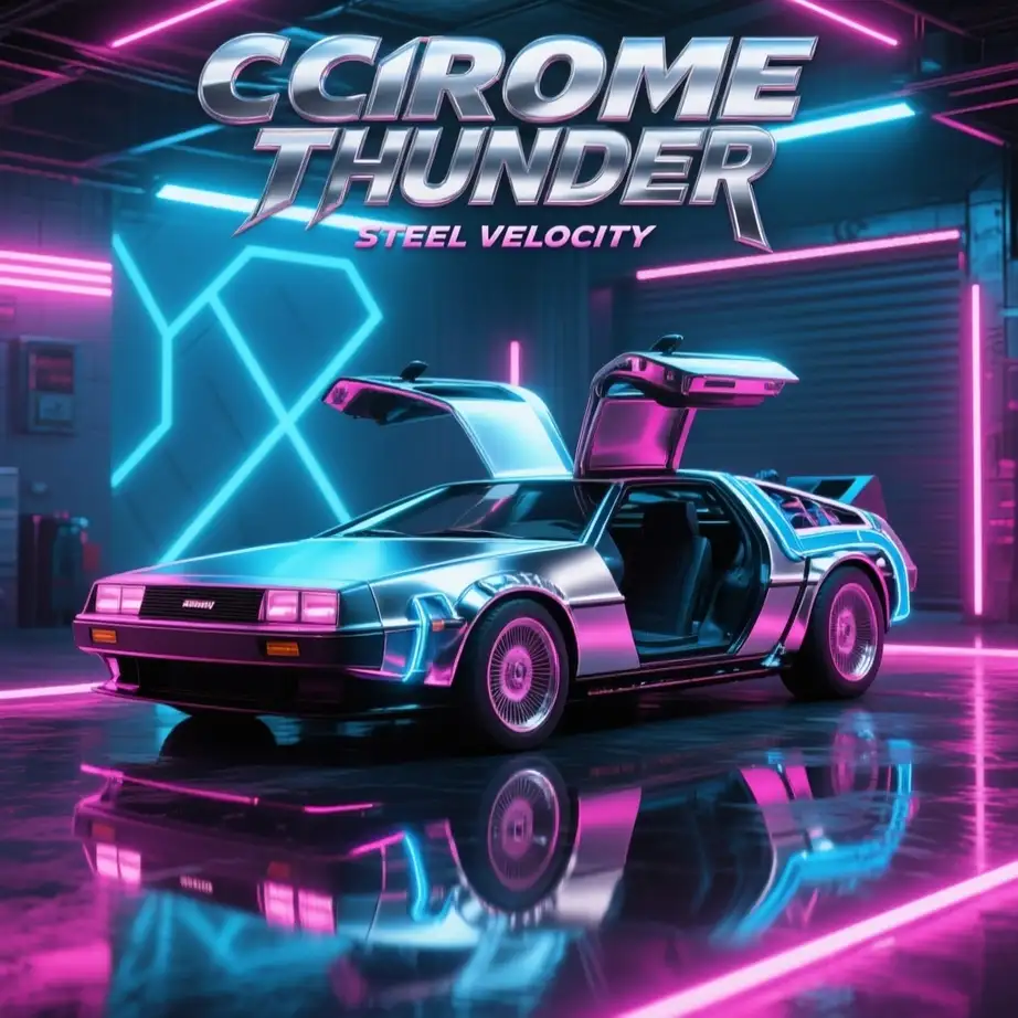 80s album cover example - Create a high-quality 80s album cover for the albu...