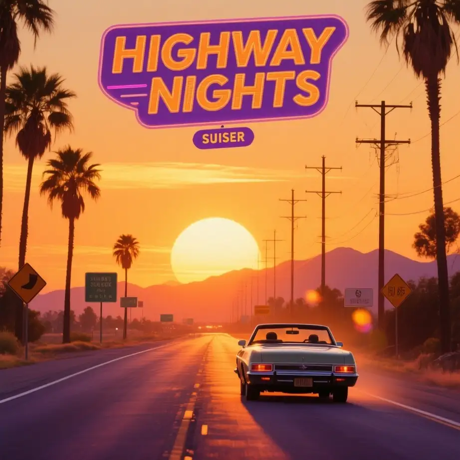 80s album cover example - Create a high-quality 80s album cover for the albu...