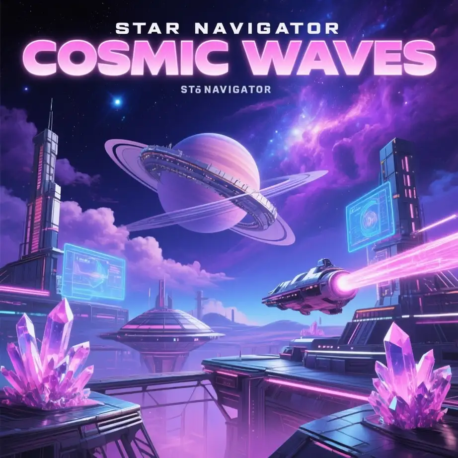 80s album cover example - Create a high-quality 80s retro-future album cover...