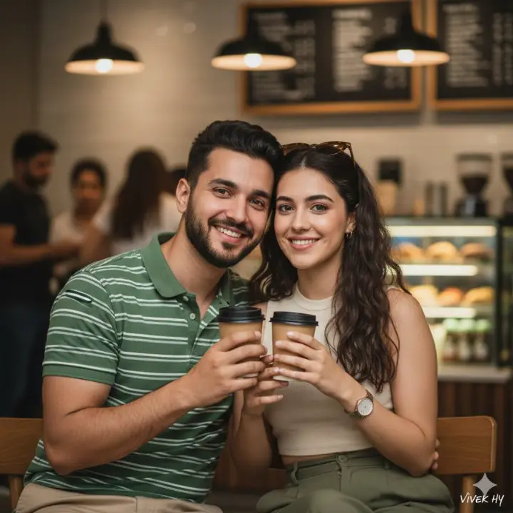 Café Couple Morning Date