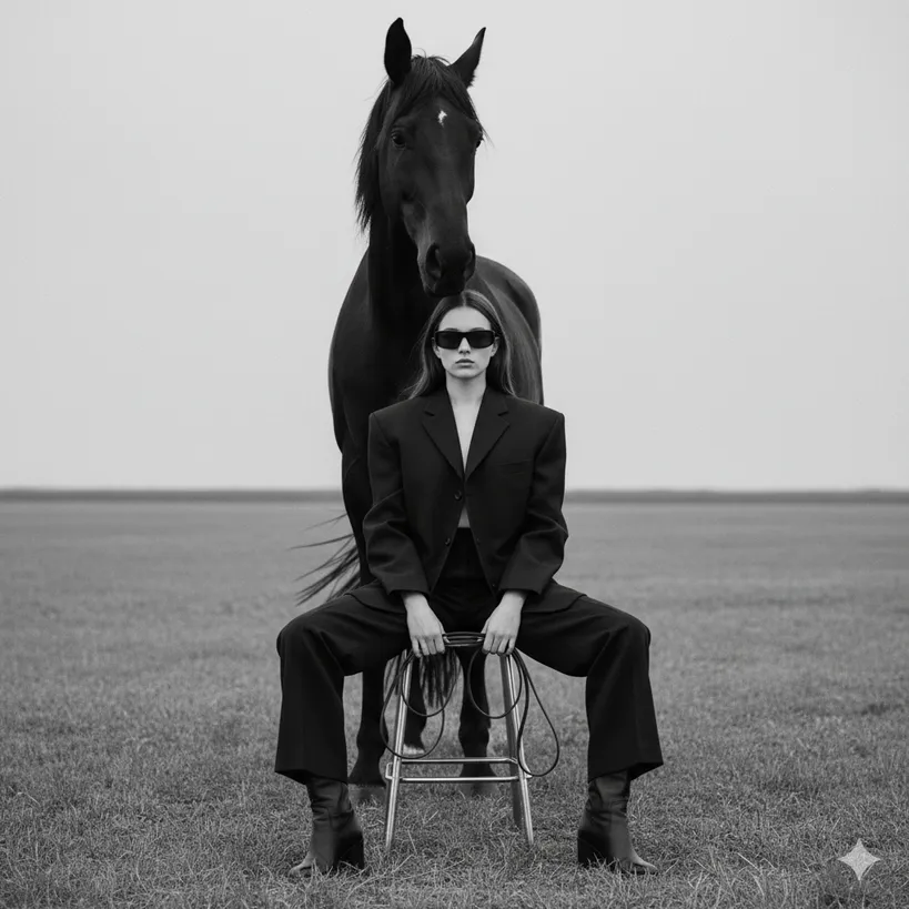 Authoritative Minimalist Fashion Portrait