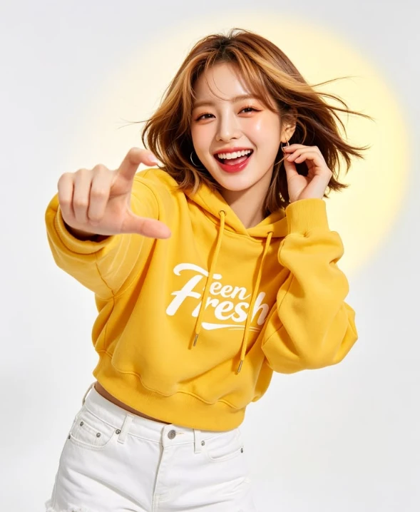 Portrait photo sample showing a different background style.