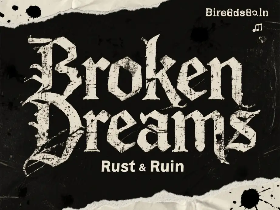 Font album cover example 7