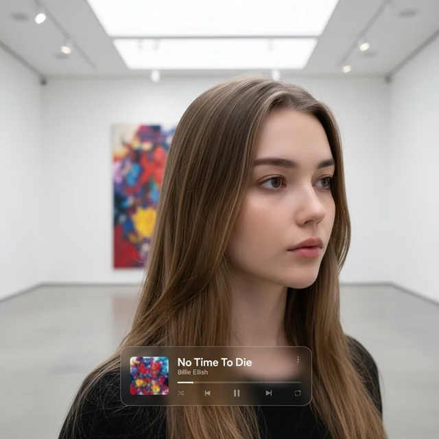 {
"promptDetails": {
"description": "A prompt to *create a new scene* by placing a subject (based on a reference photo) into a new atmospheric background, then overlaying a music UI.",
"styleTags": ["Aesthetic Edit", "Cinematic", "Scene Compositing", "Glassmorphism"]
},
"subjectReference": {
"source": "[UPLOADED IMAGE]",
"description": "Use this image *only* as a reference for the subject's face, hair, and appearance. Do *not* use its original background."
},
"scene": {
"background": {
"setting": "[CUSTOMIZABLE_BACKGROUND_SETTING]",
"details": "This is the *new* environment the subject must be placed into, completely replacing the original background."
},
"subject": {
"description": "The young man whose appearance is defined by the `[UPLOADED IMAGE]`.",
"pose": "[CUSTOMIZABLE_POSE]",
"focus": "Subject is in sharp focus, fully integrated into the new background."
}
},
"overlayObject": {
"type": "Floating UI Widget",
"description": "A superimposed, floating 'glassmorphism' music player interface.",
"components": {
"songTitle": "[CUSTOMIZABLE_SONG_TITLE]",
"artistName": "[CUSTOMIZABLE_ARTIST_NAME]"
}
},
"technicalStyle": {
"aspectRatio": "1:1",
"photographyStyle": "Cinematic Portrait, Realistic Compositing",
"camera": {
"shotType": "Medium Shot or Medium Close-Up",
"angle": "Eye-level",
"depthOfField": "Shallow, to blur the new background (bokeh)."
},
"lighting": {
"type": "Soft, Ambient, Moody",
"description": "Lighting on the subject *must match* the lighting of the new background setting (e.g., neon reflections, soft cafe light)."
},
"color": {
"palette": "Muted, cinematic color grading."
}
}
}