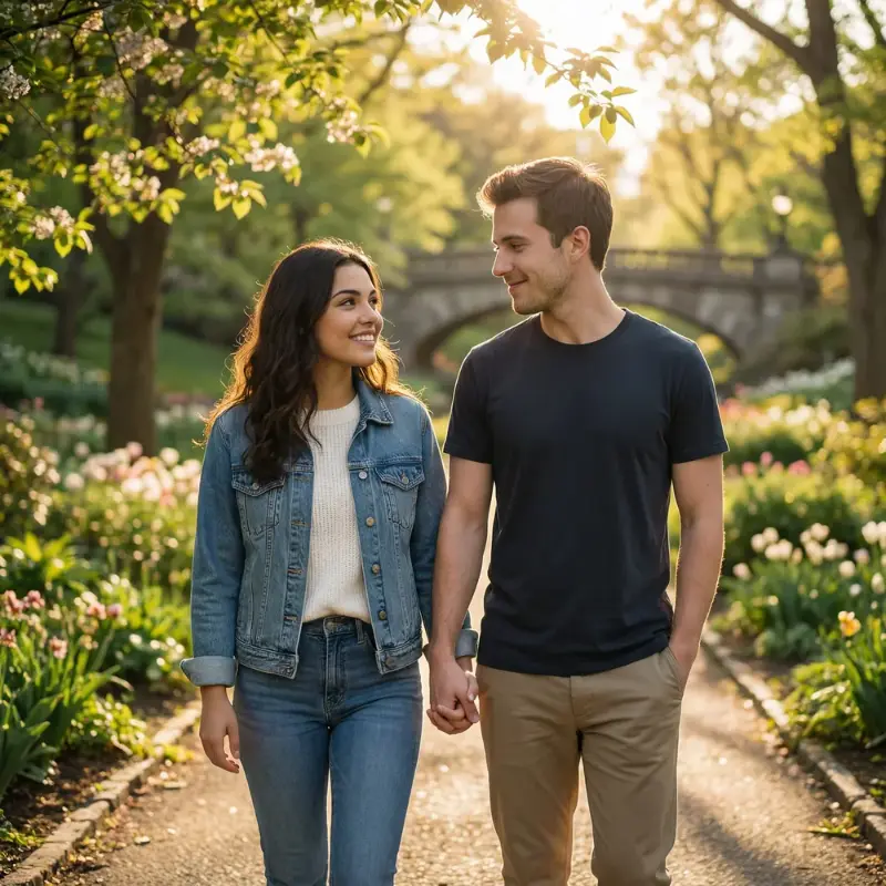 Hand in Hand Outdoor Romance