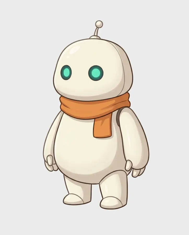 Original robot illustration transformed into a collectible figure source