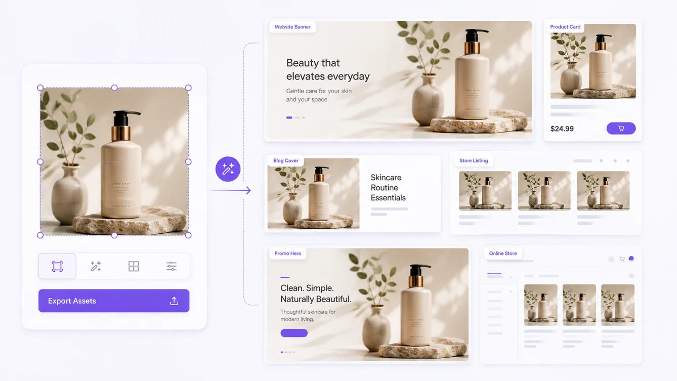 Website and ecommerce image sizing example.