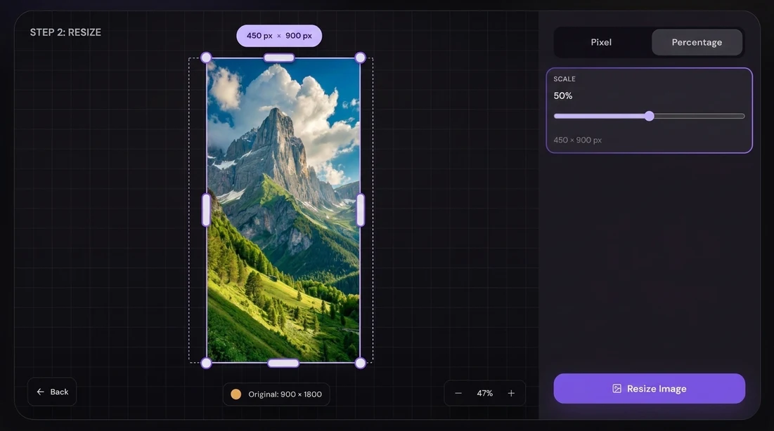 Choose the right layout direction for a social, web, or ecommerce image.